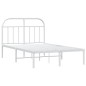 vidaXL Bettgestell mit Kopfteil Metall Weiß 120x200 cm vidaXL Bettgestell mit Kopfteil Metall Weiß 120x200 cm