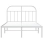 vidaXL Bettgestell mit Kopfteil Metall Weiß 120x200 cm vidaXL Bettgestell mit Kopfteil Metall Weiß 120x200 cm