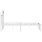 vidaXL Bettgestell mit Kopfteil Metall Weiß 120x200 cm vidaXL Bettgestell mit Kopfteil Metall Weiß 120x200 cm