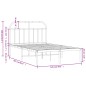vidaXL Bettgestell mit Kopfteil Metall Weiß 120x200 cm vidaXL Bettgestell mit Kopfteil Metall Weiß 120x200 cm
