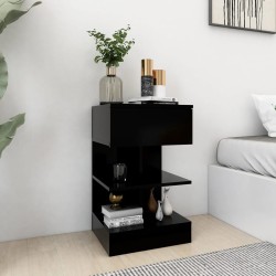 vidaXL Nachttische 2 Stk. Schwarz 40x35x65 cm