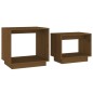 vidaXL Satztische 2 Stk. Honigbraun Massivholz Kiefer vidaXL Satztische 2 Stk. Honigbraun Massivholz Kiefer