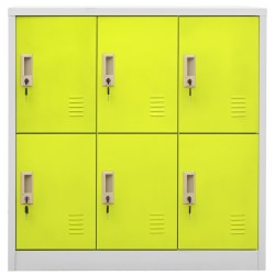 vidaXL Schließfachschrank Hellgrau und Grün 90x45x92,5 cm Stahl