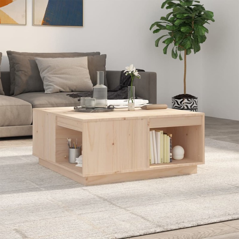 vidaXL Couchtisch 80x81x36,5 cm Massivholz Kiefer vidaXL Couchtisch 80x81x36,5 cm Massivholz Kiefer