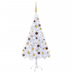 vidaXL Künstlicher Weihnachtsbaum mit LEDs & Kugeln 120 cm 230 Zweige