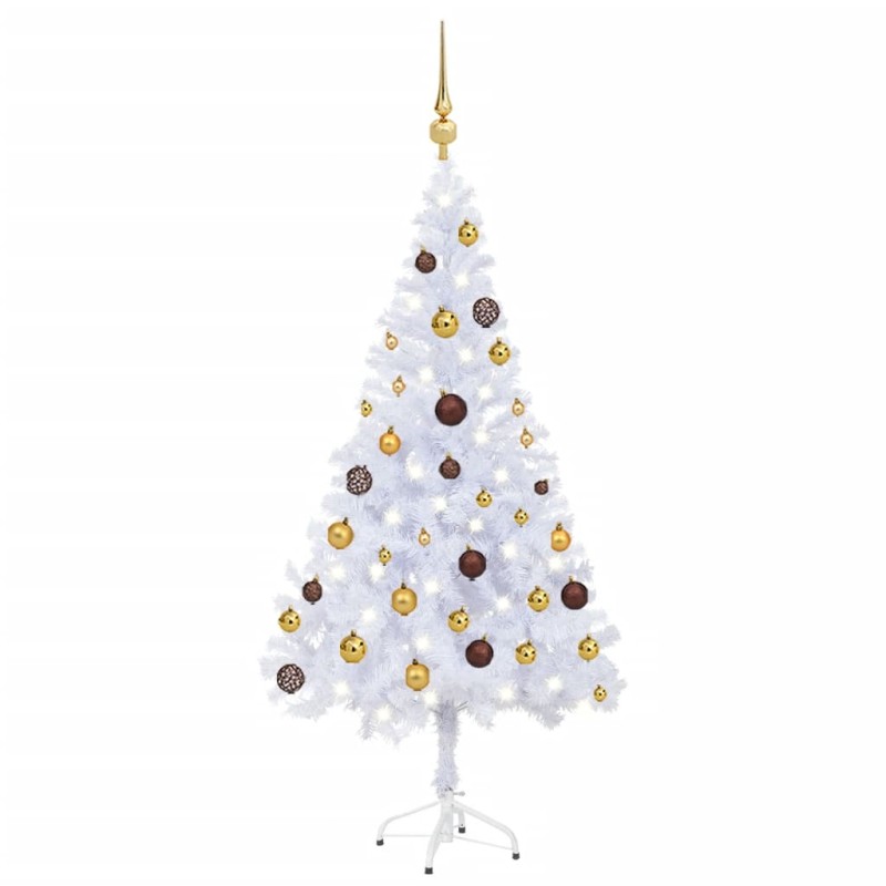 vidaXL Künstlicher Weihnachtsbaum mit LEDs & Kugeln 120 cm 230 Zweige vidaXL Künstlicher Weihnachtsbaum mit LEDs & Kugeln 120 cm 230 Zweige