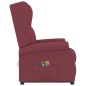 Massagesessel mit Aufstehhilfe Weinrot Stoff Massagesessel mit Aufstehhilfe Weinrot Stoff