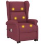 Massagesessel mit Aufstehhilfe Weinrot Stoff Massagesessel mit Aufstehhilfe Weinrot Stoff