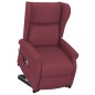 Massagesessel mit Aufstehhilfe Weinrot Stoff Massagesessel mit Aufstehhilfe Weinrot Stoff