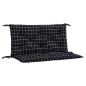 Gartenbank-Auflagen 2 Stk. Schwarz Karomuster 100x50x7 cm Stoff Gartenbank-Auflagen 2 Stk. Schwarz Karomuster 100x50x7 cm Stoff