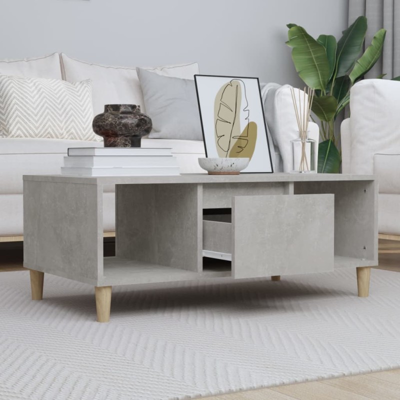vidaXL Couchtisch Betongrau 90x50x36,5 cm Holzwerkstoff vidaXL Couchtisch Betongrau 90x50x36,5 cm Holzwerkstoff