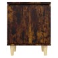 vidaXL Nachttisch mit Massivholz-Beinen Räuchereiche 40x30x50 cm vidaXL Nachttisch mit Massivholz-Beinen Räuchereiche 40x30x50 cm