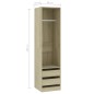vidaXL Kleiderschrank mit Schubladen Sonoma-Eiche 50x50x200 cm vidaXL Kleiderschrank mit Schubladen Sonoma-Eiche 50x50x200 cm