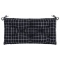 Gartenbank-Auflagen 2 Stk. Schwarz Karomuster 100x50x7 cm Stoff Gartenbank-Auflagen 2 Stk. Schwarz Karomuster 100x50x7 cm Stoff