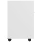 vidaXL Beistellschrank mit Rollen Weiß 33x38x60 cm Holzwerkstoff vidaXL Beistellschrank mit Rollen Weiß 33x38x60 cm Holzwerkstoff