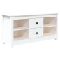 vidaXL TV-Schrank Weiß 103x36,5x52 cm Massivholz Kiefer vidaXL TV-Schrank Weiß 103x36,5x52 cm Massivholz Kiefer