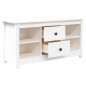 vidaXL TV-Schrank Weiß 103x36,5x52 cm Massivholz Kiefer vidaXL TV-Schrank Weiß 103x36,5x52 cm Massivholz Kiefer