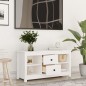 vidaXL TV-Schrank Weiß 103x36,5x52 cm Massivholz Kiefer vidaXL TV-Schrank Weiß 103x36,5x52 cm Massivholz Kiefer