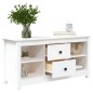 vidaXL TV-Schrank Weiß 103x36,5x52 cm Massivholz Kiefer vidaXL TV-Schrank Weiß 103x36,5x52 cm Massivholz Kiefer