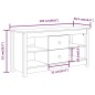 vidaXL TV-Schrank Weiß 103x36,5x52 cm Massivholz Kiefer vidaXL TV-Schrank Weiß 103x36,5x52 cm Massivholz Kiefer