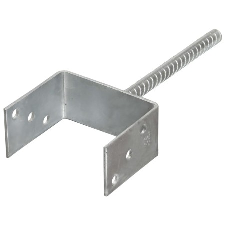 vidaXL Pfostenträger 6 Stk. Silbern 12×6×30 cm Verzinkter Stahl