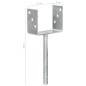 vidaXL Pfostenträger 6 Stk. Silbern 12×6×30 cm Verzinkter Stahl vidaXL Pfostenträger 6 Stk. Silbern 12×6×30 cm Verzinkter Stahl