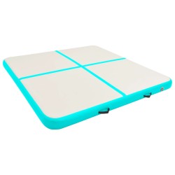 vidaXL Aufblasbare Gymnastikmatte mit Pumpe 200x200x10 cm PVC Grün