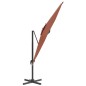 vidaXL Ampelschirm mit Aluminium-Mast Terrakotta 300x300 cm vidaXL Ampelschirm mit Aluminium-Mast Terrakotta 300x300 cm
