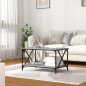 vidaXL Couchtisch Grau Sonoma 80x50x45 cm Holzwerkstoff und Eisen vidaXL Couchtisch Grau Sonoma 80x50x45 cm Holzwerkstoff und Eisen