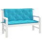 Gartenbank-Auflagen 2 Stk. Türkis 120x50x7 cm Stoff Gartenbank-Auflagen 2 Stk. Türkis 120x50x7 cm Stoff