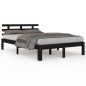 vidaXL Massivholzbett Schwarz 200x200 cm vidaXL Massivholzbett Schwarz 200x200 cm
