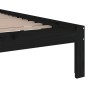 vidaXL Massivholzbett Schwarz 200x200 cm vidaXL Massivholzbett Schwarz 200x200 cm