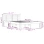 vidaXL Massivholzbett Schwarz 200x200 cm vidaXL Massivholzbett Schwarz 200x200 cm