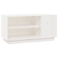 vidaXL TV-Schrank Weiß 80x35x40,5 cm Massivholz Kiefer vidaXL TV-Schrank Weiß 80x35x40,5 cm Massivholz Kiefer