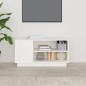vidaXL TV-Schrank Weiß 80x35x40,5 cm Massivholz Kiefer vidaXL TV-Schrank Weiß 80x35x40,5 cm Massivholz Kiefer
