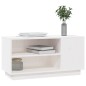 vidaXL TV-Schrank Weiß 80x35x40,5 cm Massivholz Kiefer vidaXL TV-Schrank Weiß 80x35x40,5 cm Massivholz Kiefer