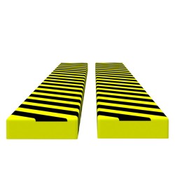vidaXL Kantenschoner 2 Stk. Gelb & Schwarz 6x2x101,5 cm PU
