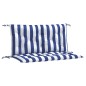 Gartenbank-Auflagen 2 Stk. Blau&Weiß Gestreift 100x50x7cm Stoff Gartenbank-Auflagen 2 Stk. Blau&Weiß Gestreift 100x50x7cm Stoff