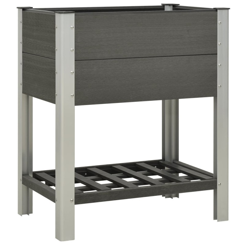 vidaXL Garten-Hochbeet mit Ablage 75x50x90 cm WPC Grau vidaXL Garten-Hochbeet mit Ablage 75x50x90 cm WPC Grau