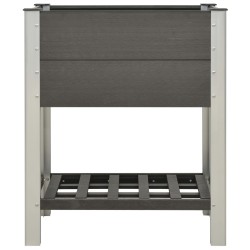 vidaXL Garten-Hochbeet mit Ablage 75x50x90 cm WPC Grau