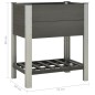 vidaXL Garten-Hochbeet mit Ablage 75x50x90 cm WPC Grau vidaXL Garten-Hochbeet mit Ablage 75x50x90 cm WPC Grau