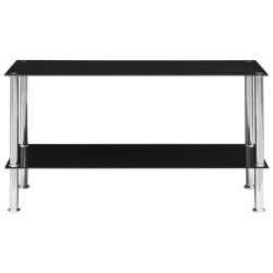 vidaXL Couchtisch Schwarz 110x43x60 cm Hartglas