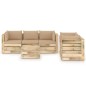 vidaXL 6-tlg. Garten-Lounge-Set mit Kissen Grün Imprägniertes Holz vidaXL 6-tlg. Garten-Lounge-Set mit Kissen Grün Imprägniertes Holz