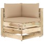 vidaXL 6-tlg. Garten-Lounge-Set mit Kissen Grün Imprägniertes Holz vidaXL 6-tlg. Garten-Lounge-Set mit Kissen Grün Imprägniertes Holz
