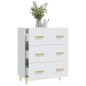 vidaXL Sideboard Hochglanz-Weiß 70x34x90 cm Holzwerkstoff vidaXL Sideboard Hochglanz-Weiß 70x34x90 cm Holzwerkstoff