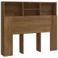 vidaXL Kopfteil mit Ablagen Braun Eichen-Optik 120x19x103,5 cm