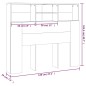vidaXL Kopfteil mit Ablagen Braun Eichen-Optik 120x19x103,5 cm