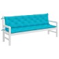 Gartenbank-Auflagen 2 Stk. Türkis 200x50x7 cm Stoff Gartenbank-Auflagen 2 Stk. Türkis 200x50x7 cm Stoff