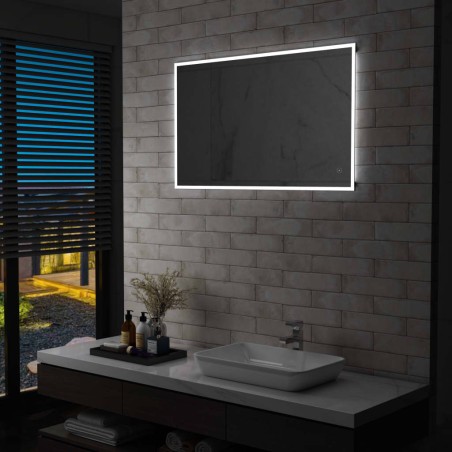 vidaXL LED-Badspiegel mit Berührungssensor 100x60 cm