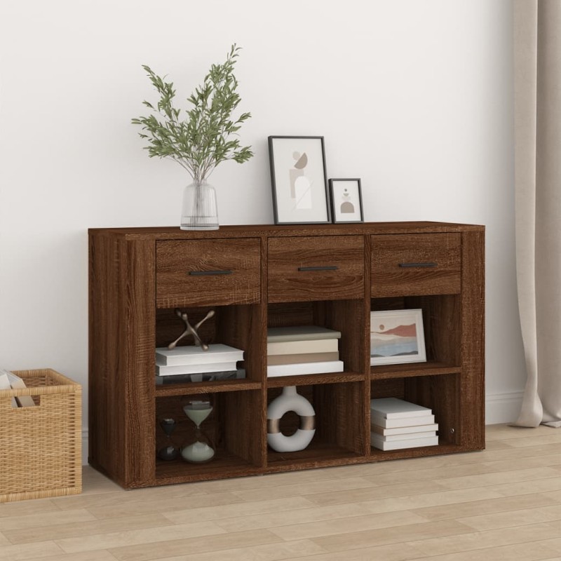 vidaXL Sideboard Braun Eichen-Optik 100x30x59,5 cm Holzwerkstoff vidaXL Sideboard Braun Eichen-Optik 100x30x59,5 cm Holzwerkstoff